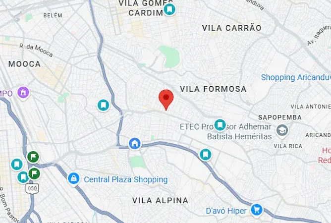 Localização da Estruturainfo Tecnologia em São Paulo - Automação Comercial na Zona Leste