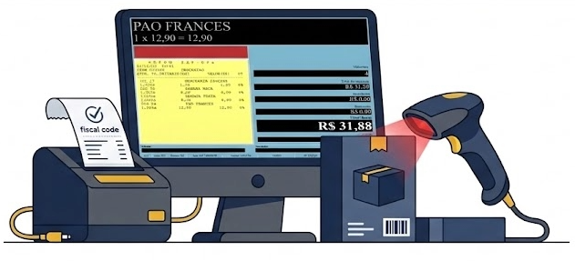 Card informativo destacando os recursos do sistema de frente de caixa e automação para o ponto de venda (PDV)