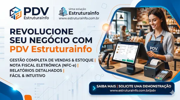 Sistema de PDV Frente de Caixa Estruturainfo - Homologado NFC-e
